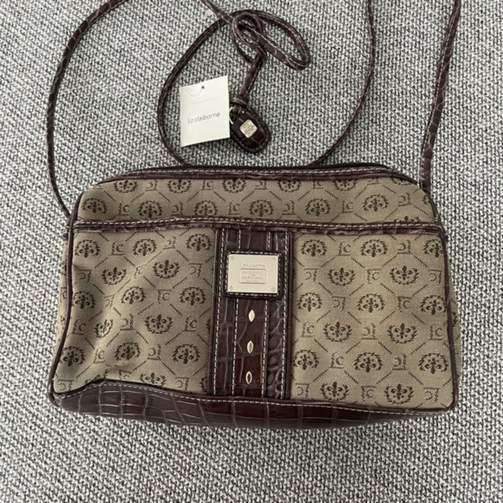 Liz Claiborne Brown and Tan Crossbody Bag
